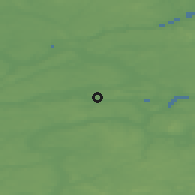 Shaded relief of the 47 km around Skjern, drawn from the GMTED2010 grid