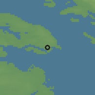 Shaded relief of the 48 km around Skovby, drawn from the GMTED2010 grid
