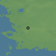Shaded relief of the 47 km around Slagelse, drawn from the GMTED2010 grid