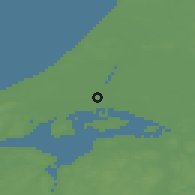 Shaded relief of the 47 km around Birkelse, drawn from the GMTED2010 grid
