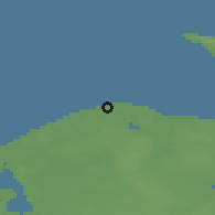 Shaded relief of the 47 km around Smidstrup, drawn from the GMTED2010 grid