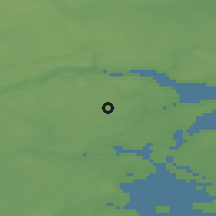Shaded relief of the 47 km around Smidstrup, drawn from the GMTED2010 grid