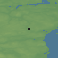 Shaded relief of the 47 km around Søften, drawn from the GMTED2010 grid