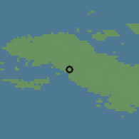 Shaded relief of the 48 km around Søllested, drawn from the GMTED2010 grid