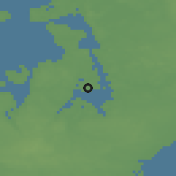 Shaded relief of the 47 km around Sønderby, drawn from the GMTED2010 grid