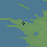 Shaded relief of the 47 km around Spangsbro, drawn from the GMTED2010 grid