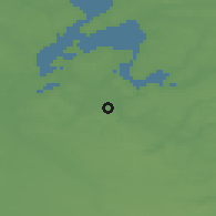 Shaded relief of the 47 km around Sparkær, drawn from the GMTED2010 grid