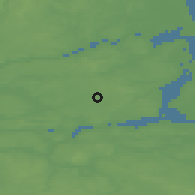 Shaded relief of the 47 km around Spentrup, drawn from the GMTED2010 grid