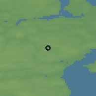 Shaded relief of the 47 km around Spørring, drawn from the GMTED2010 grid