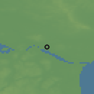 Shaded relief of the 47 km around Stae, drawn from the GMTED2010 grid