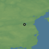 Shaded relief of the 47 km around Stavtrup, drawn from the GMTED2010 grid