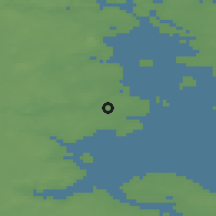 Shaded relief of the 47 km around Stenderup, drawn from the GMTED2010 grid
