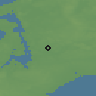 Shaded relief of the 47 km around Stenløse, drawn from the GMTED2010 grid