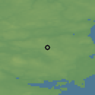Shaded relief of the 47 km around Stilling, drawn from the GMTED2010 grid