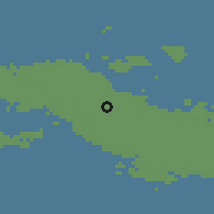 Shaded relief of the 48 km around Stokkemarke, drawn from the GMTED2010 grid