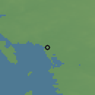 Shaded relief of the 47 km around Store Darum, drawn from the GMTED2010 grid