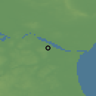 Shaded relief of the 47 km around Storvorde, drawn from the GMTED2010 grid