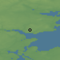 Shaded relief of the 47 km around Stouby, drawn from the GMTED2010 grid