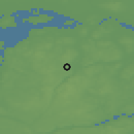 Shaded relief of the 47 km around Støvring, drawn from the GMTED2010 grid