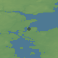 Shaded relief of the 47 km around Strib, drawn from the GMTED2010 grid