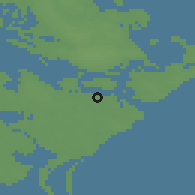 Shaded relief of the 48 km around Stubbekøbing, drawn from the GMTED2010 grid