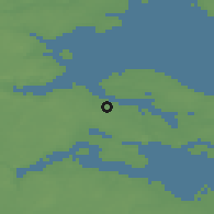 Shaded relief of the 47 km around Blans, drawn from the GMTED2010 grid