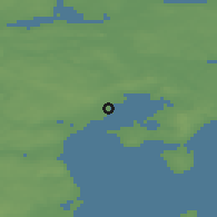 Shaded relief of the 47 km around Studstrup, drawn from the GMTED2010 grid