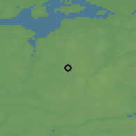 Shaded relief of the 47 km around Suldrup, drawn from the GMTED2010 grid