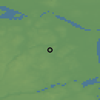 Shaded relief of the 47 km around Blenstrup, drawn from the GMTED2010 grid