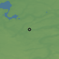 Shaded relief of the 47 km around Tapdrup, drawn from the GMTED2010 grid