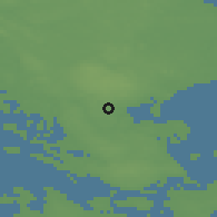 Shaded relief of the 47 km around Tappernøje, drawn from the GMTED2010 grid