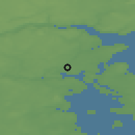 Shaded relief of the 47 km around Taulov, drawn from the GMTED2010 grid