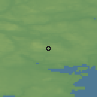 Shaded relief of the 47 km around Tebstrup, drawn from the GMTED2010 grid
