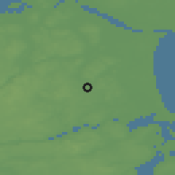 Shaded relief of the 47 km around Terndrup, drawn from the GMTED2010 grid