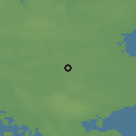 Shaded relief of the 47 km around Terslev, drawn from the GMTED2010 grid
