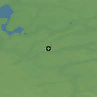 Shaded relief of the 47 km around Thisted, drawn from the GMTED2010 grid