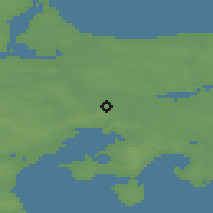 Shaded relief of the 47 km around Thorsager, drawn from the GMTED2010 grid