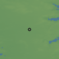 Shaded relief of the 48 km around Tinglev, drawn from the GMTED2010 grid