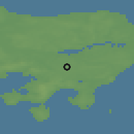 Shaded relief of the 47 km around Tirstrup, drawn from the GMTED2010 grid