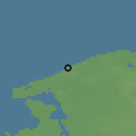 Shaded relief of the 47 km around Tisvilde, drawn from the GMTED2010 grid