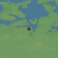 Shaded relief of the 47 km around Tjebberup, drawn from the GMTED2010 grid
