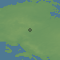 Shaded relief of the 47 km around Tommerup, drawn from the GMTED2010 grid