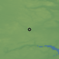 Shaded relief of the 47 km around Tørring, drawn from the GMTED2010 grid