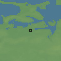 Shaded relief of the 47 km around Tuse, drawn from the GMTED2010 grid