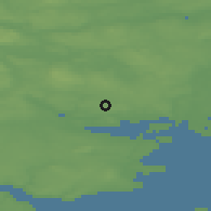 Shaded relief of the 47 km around Tvingstrup, drawn from the GMTED2010 grid