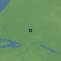 Shaded relief of the 47 km around Tylstrup, drawn from the GMTED2010 grid