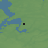 Shaded relief of the 47 km around Ulbjerg, drawn from the GMTED2010 grid