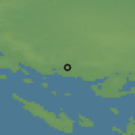 Shaded relief of the 47 km around Ulbølle, drawn from the GMTED2010 grid