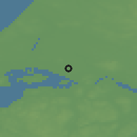 Shaded relief of the 47 km around Vadum, drawn from the GMTED2010 grid