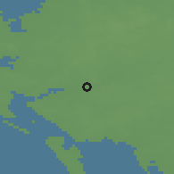 Shaded relief of the 47 km around Varde, drawn from the GMTED2010 grid